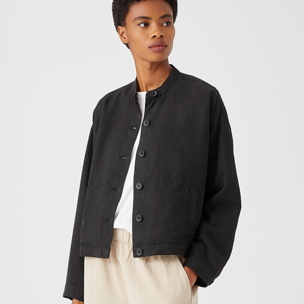 Eileen Fisher Stand Collar Jacket